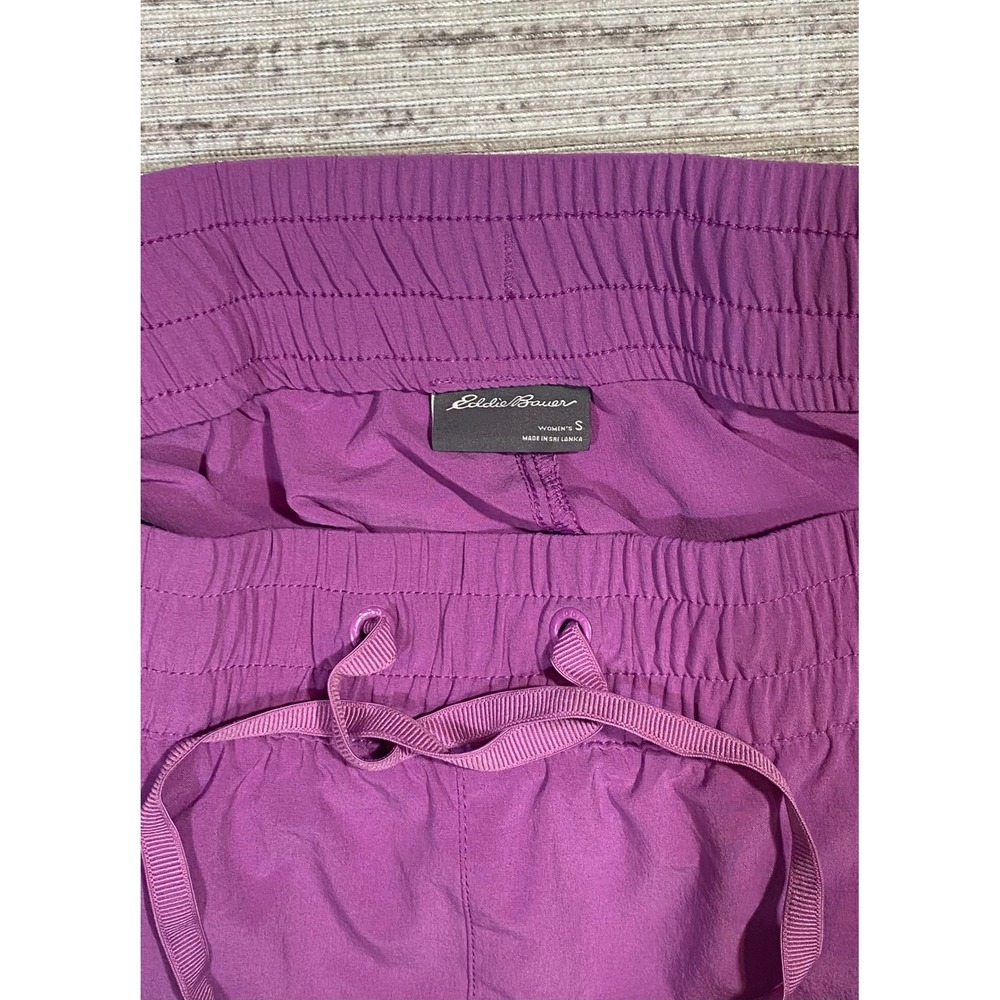 Eddie Bauer Womens Purple Active Shorts Drawstring Elastic Waist Pockets Small - Picture 7 of 8